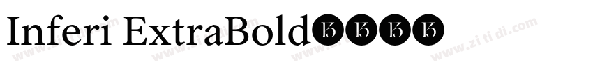 Inferi ExtraBold字体转换